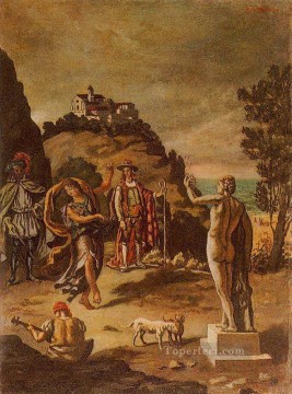 escenas rurales con paisaje Giorgio de Chirico Surrealismo Pinturas al óleo